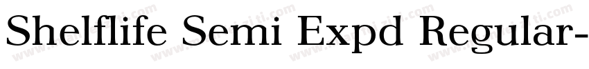 Shelflife Semi Expd Regular字体转换